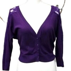 American Eagle Cardigan - Plum - Small